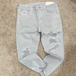 American eagle gray jeggings sz 10 x short nwt